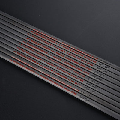 TopArchery 31" ID 6.2mm Straightness 0.006 Pure Carbon Archery Arrows Shafts Black Spine 300/350/400/500/600