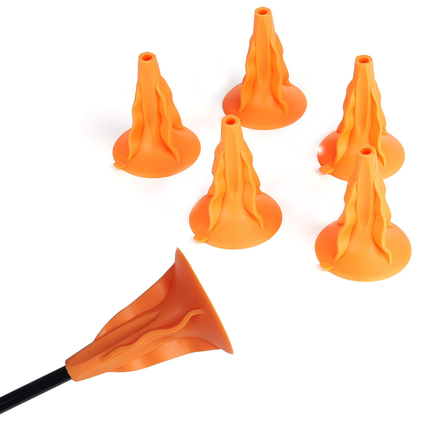 Kids Rubber Suction Cup Arrowheads ID 6mm Orange Color