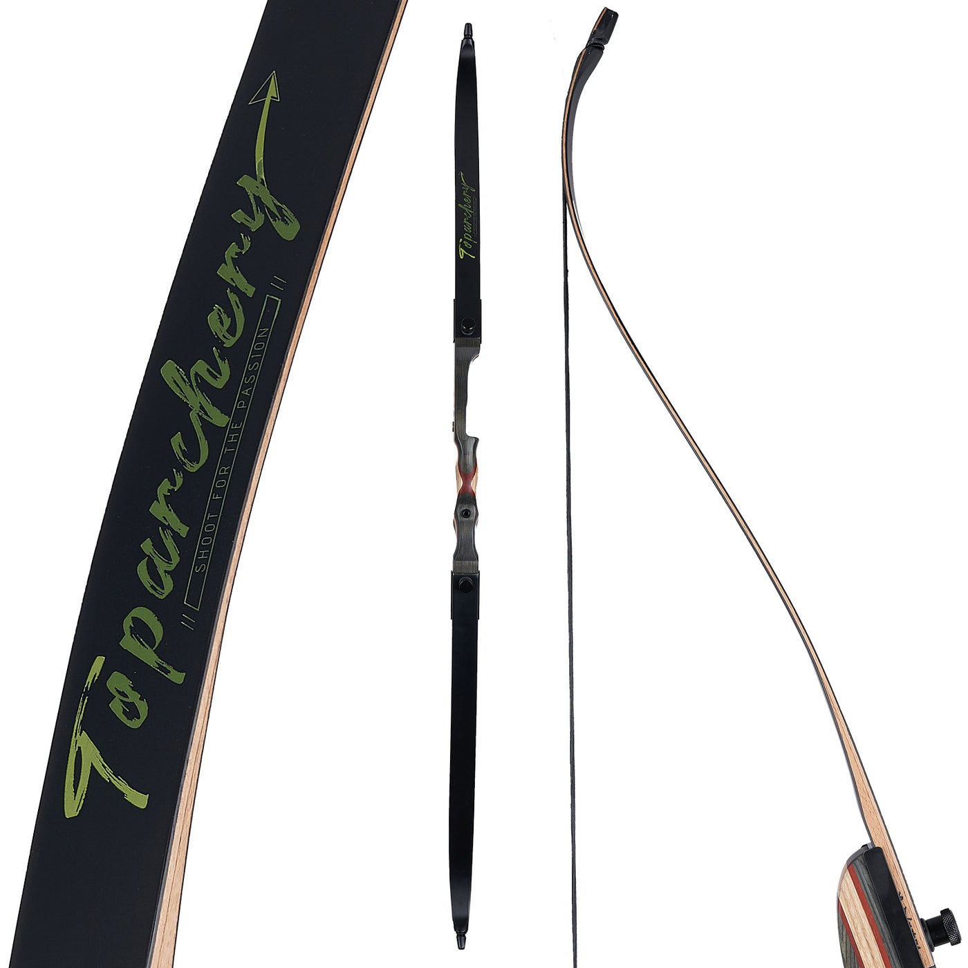 Goblin 62" TopArchery Takedown Recurve Bow Archery for Hunting Targeting Shooting Adults & Youth Wood Riser Laminated 20-50lbs