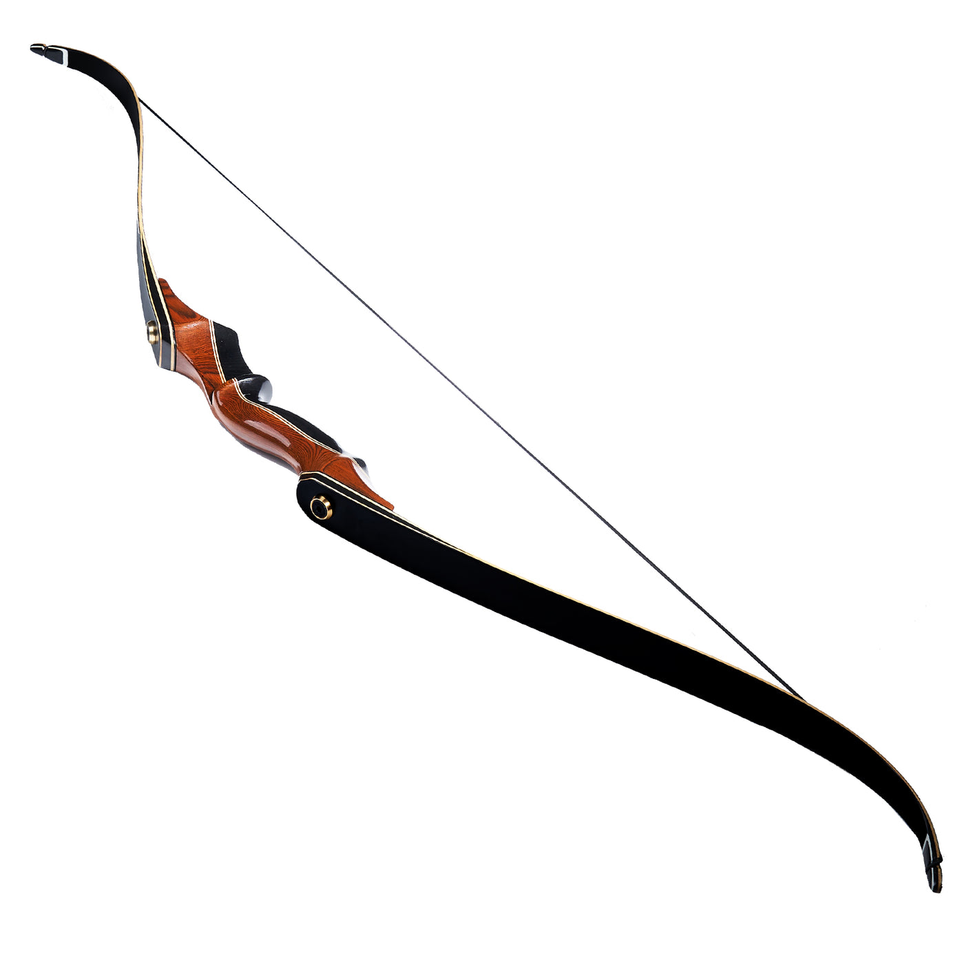 58" Laminated Takedown Archery Bow Red/Black Riser 35/40/45/50/55lbs Stringer Armguard Finter Tab Arrow Rest String Silencer for Target Hunting