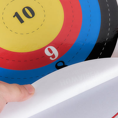 12x TopArchery 40x40cm Adhesive Archery Target Paper Faces Colorful Concentric Circles for Sucker Arrowheads