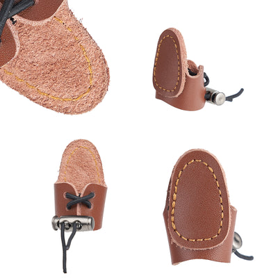 Huwairen 2-layer PU Leather Thumb Ring Brown/Black