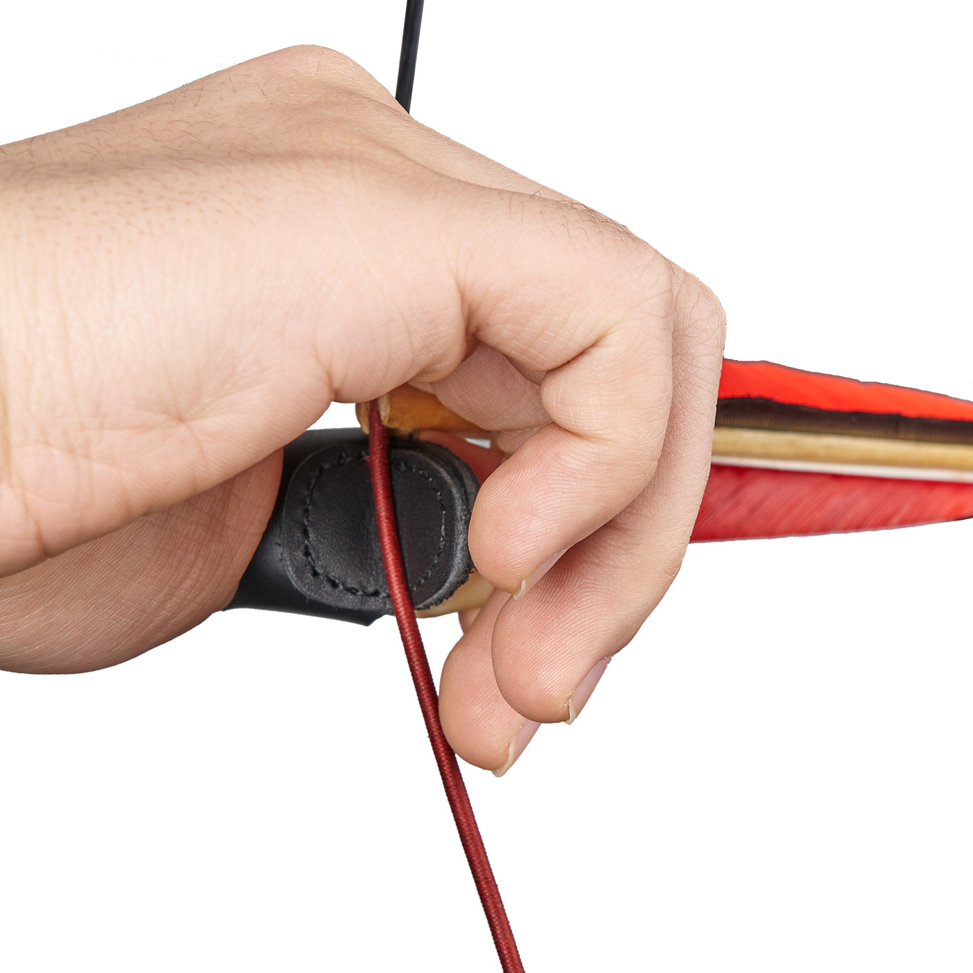 Huwairen 2-layer PU Leather Thumb Ring Brown/Black