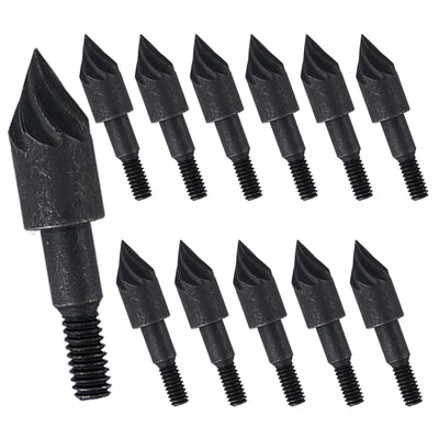 12x 7.5" 2-vane Carbon Crossbow Bolts Archery Arrows with 12x Carbon Steel Spiral Arrowheads For Hunting Practice AWCTNJ02_AHZTZ01BL